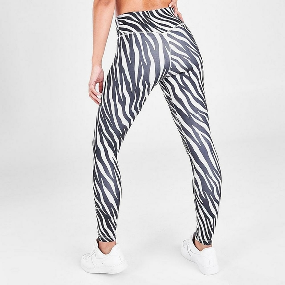 Womens Nike One Icon Print Crop Tights NEW Leggings - Picture 2 of 7